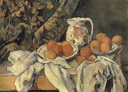 Paul Cezanne Still Life with Curtain Spain oil painting artist